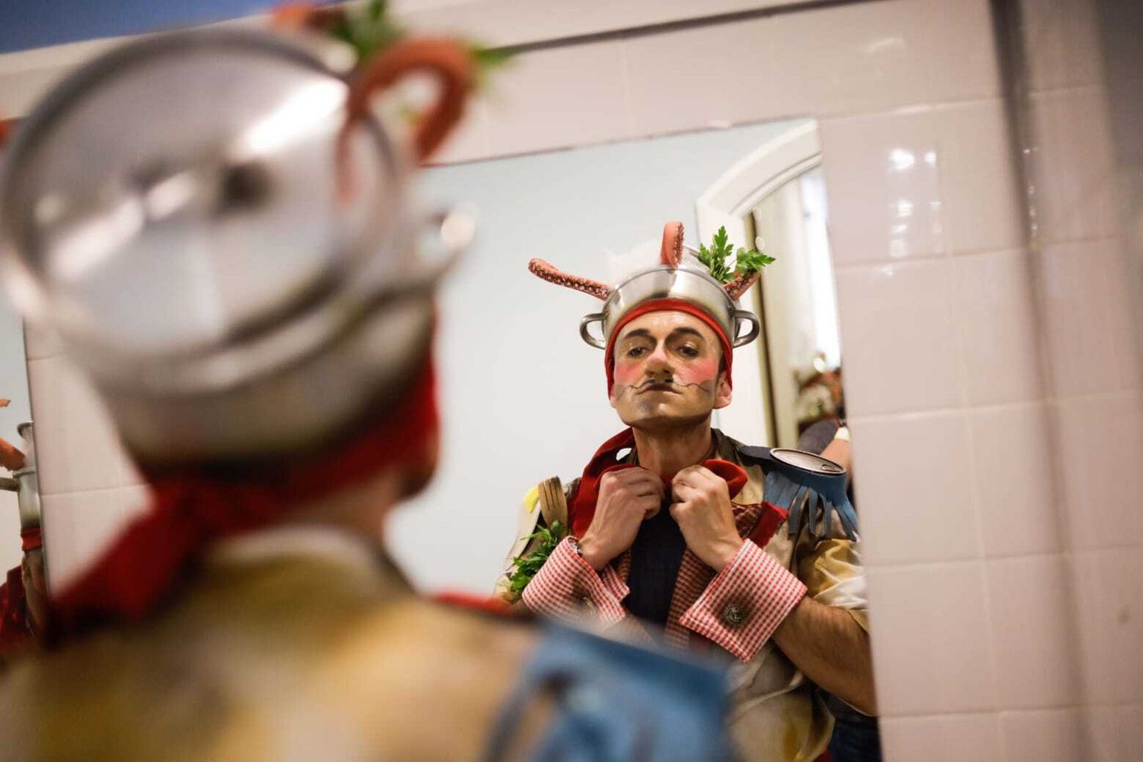 El ambiente en los camerinos del teatro