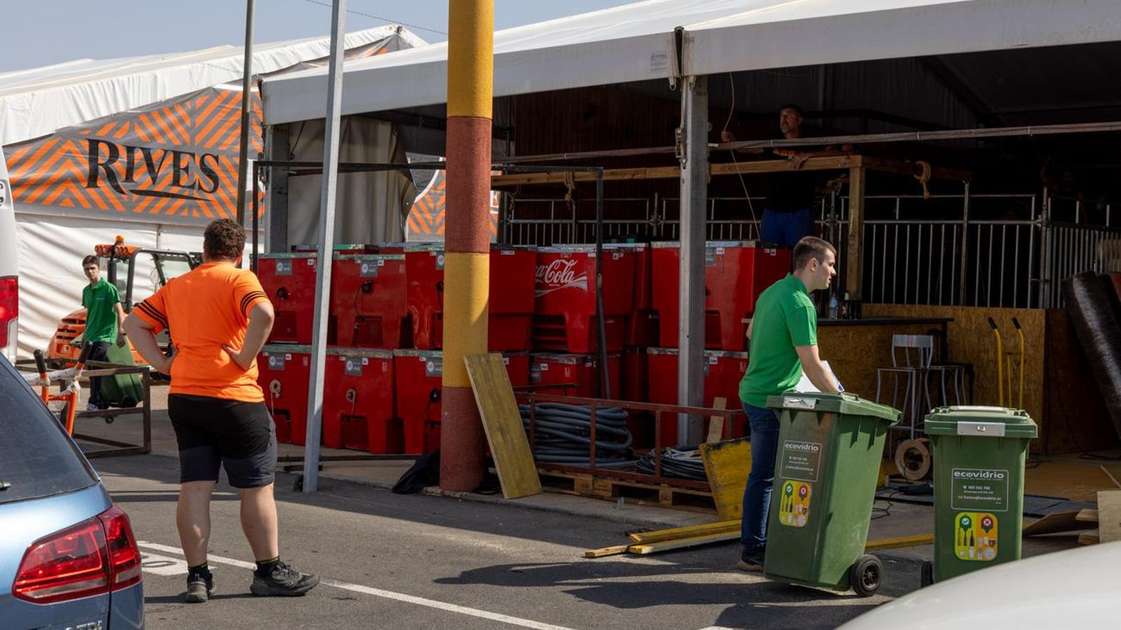 Así avanza el montaje de la feria de San Lucas