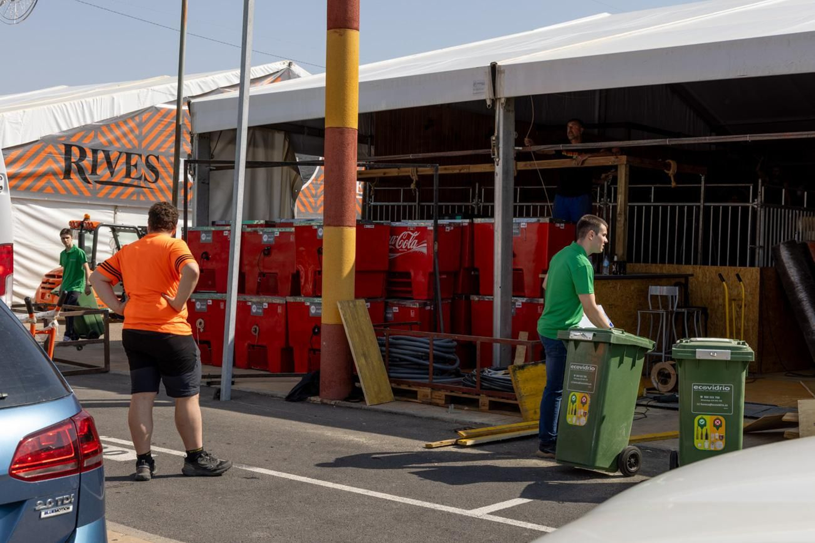Así avanza el montaje de la feria de San Lucas