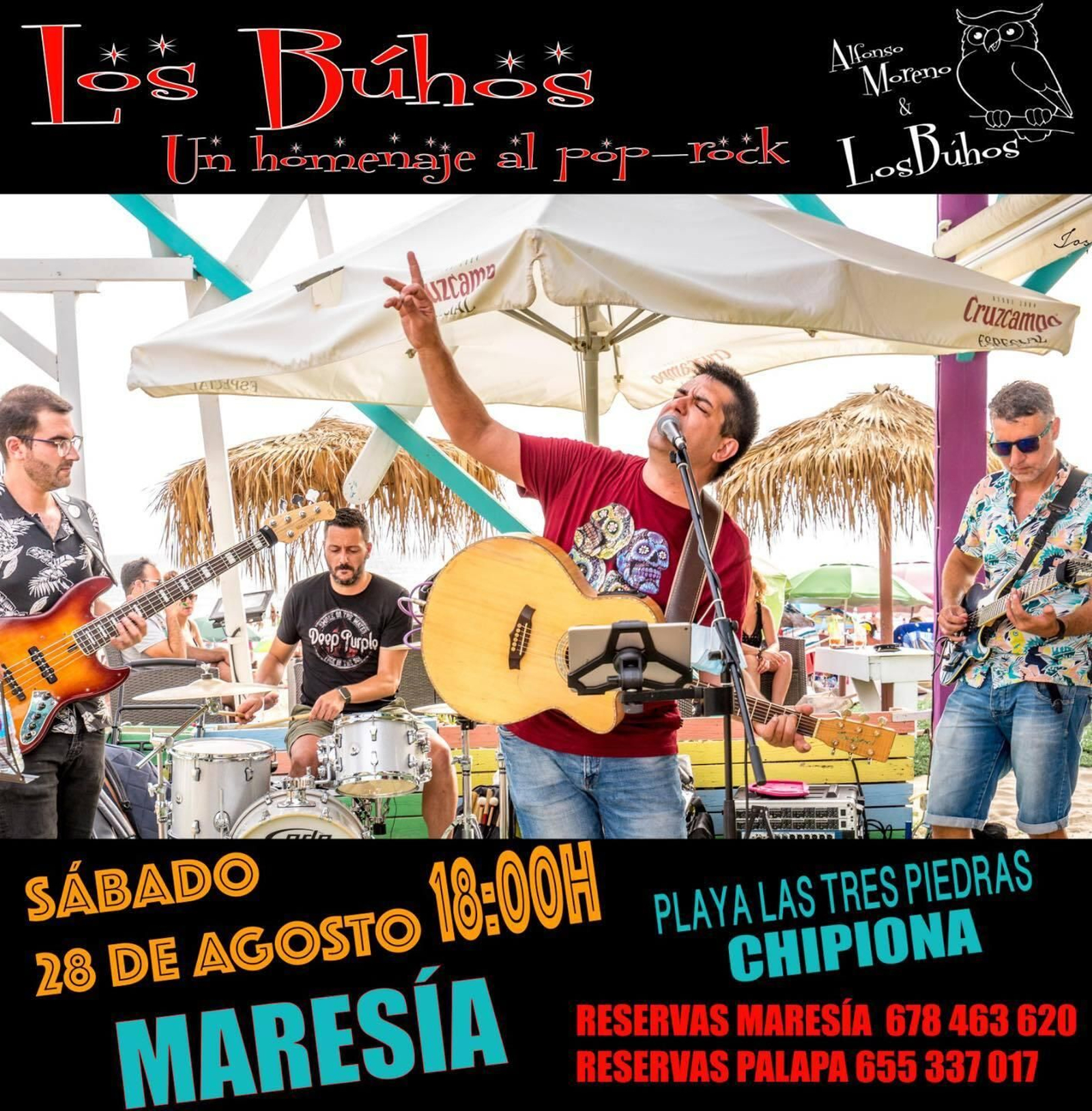Maresía / Pub y bar Ocho chiringuitos de Chipiona con música en directo para pasar un verano memorable