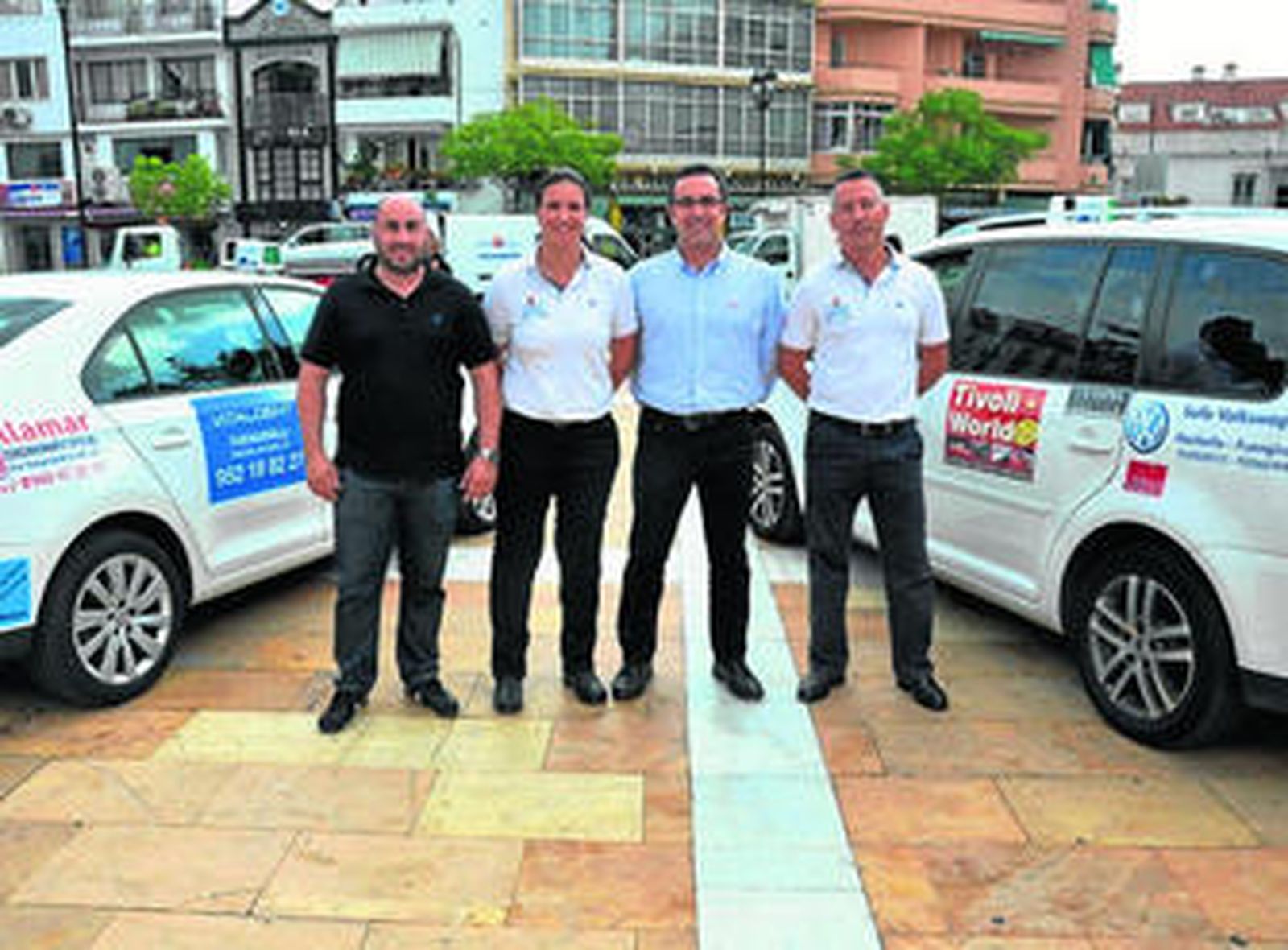 La nueva imagen de los taxis de Fuengirola, que incluye el logo 'Fuengirola de moda'.