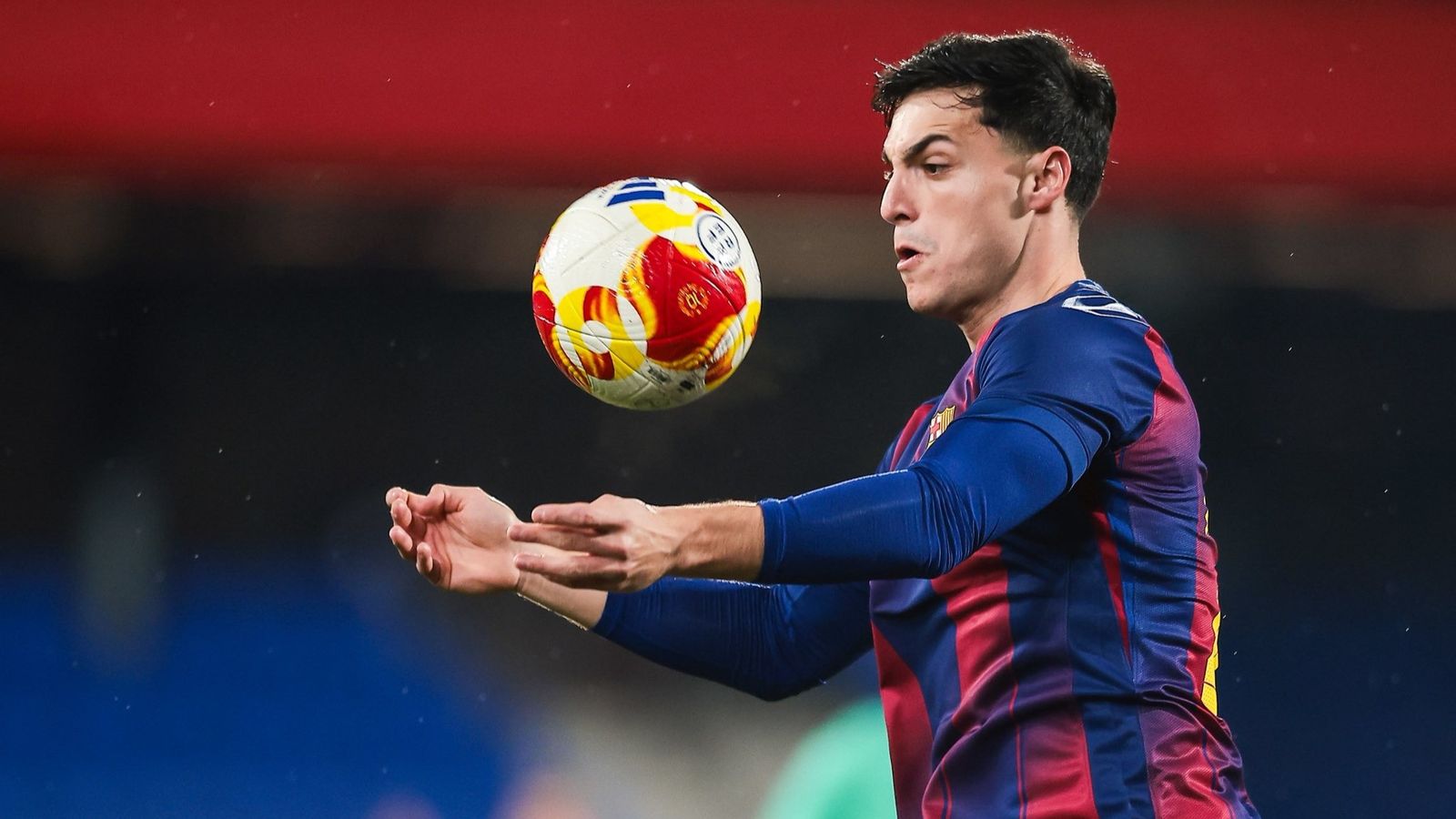 Joaquín Delgado, ex del Córdoba CF, en su primer partido con el Barcelona Atlètic.