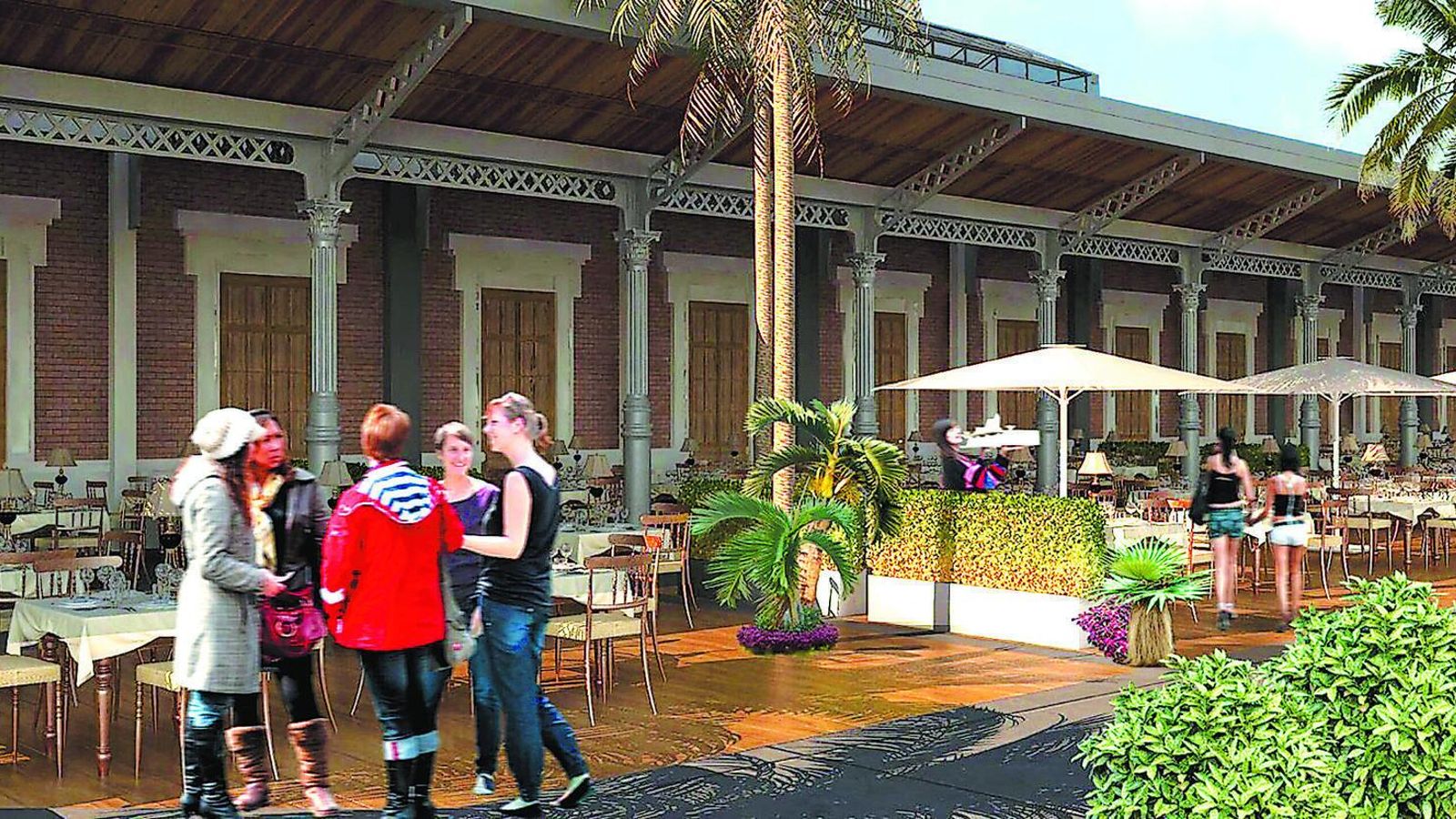 La propuesta exterior del mercado gastronómico.