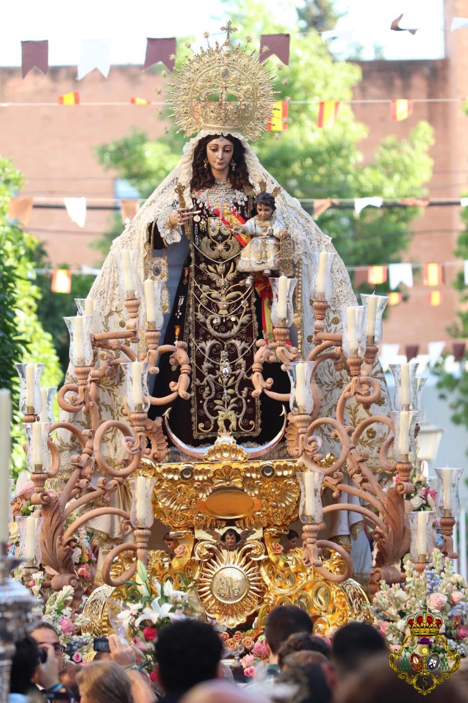 La Virgen del Carmen durante su procesión