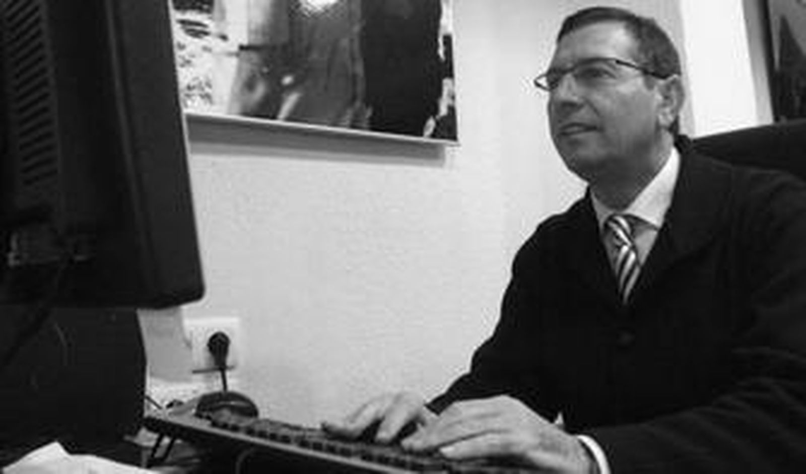 Francisco Trujillo, en la redacción de Europa Sur.