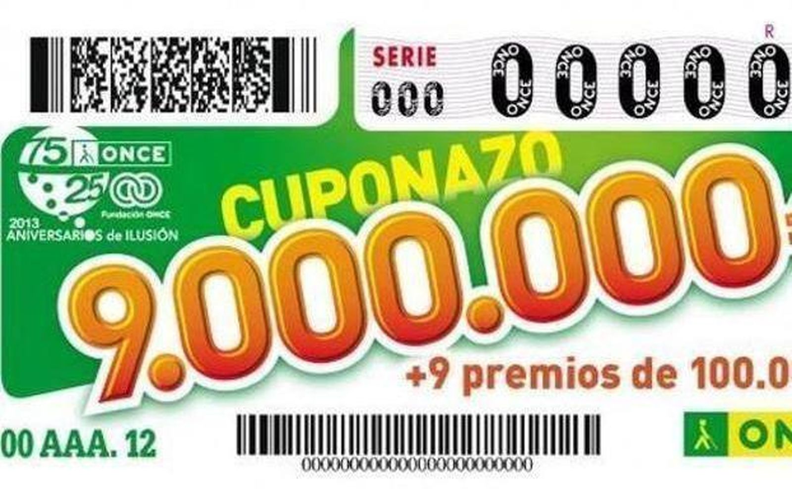 Un vecino de Granada capital gana 9 millones de euros con el Cuponazo de la ONCE