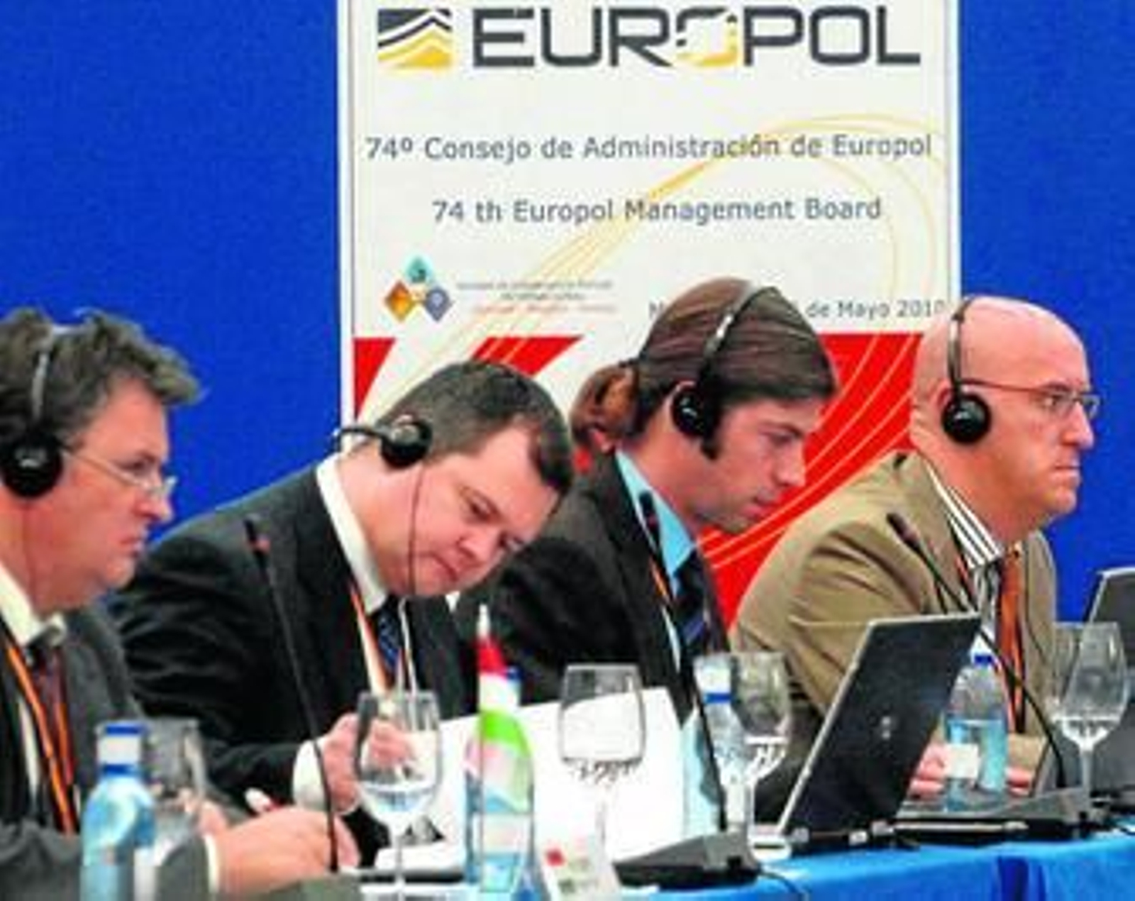 Miembros del Consejo de Administración de Europol, ayer, en Marbella.