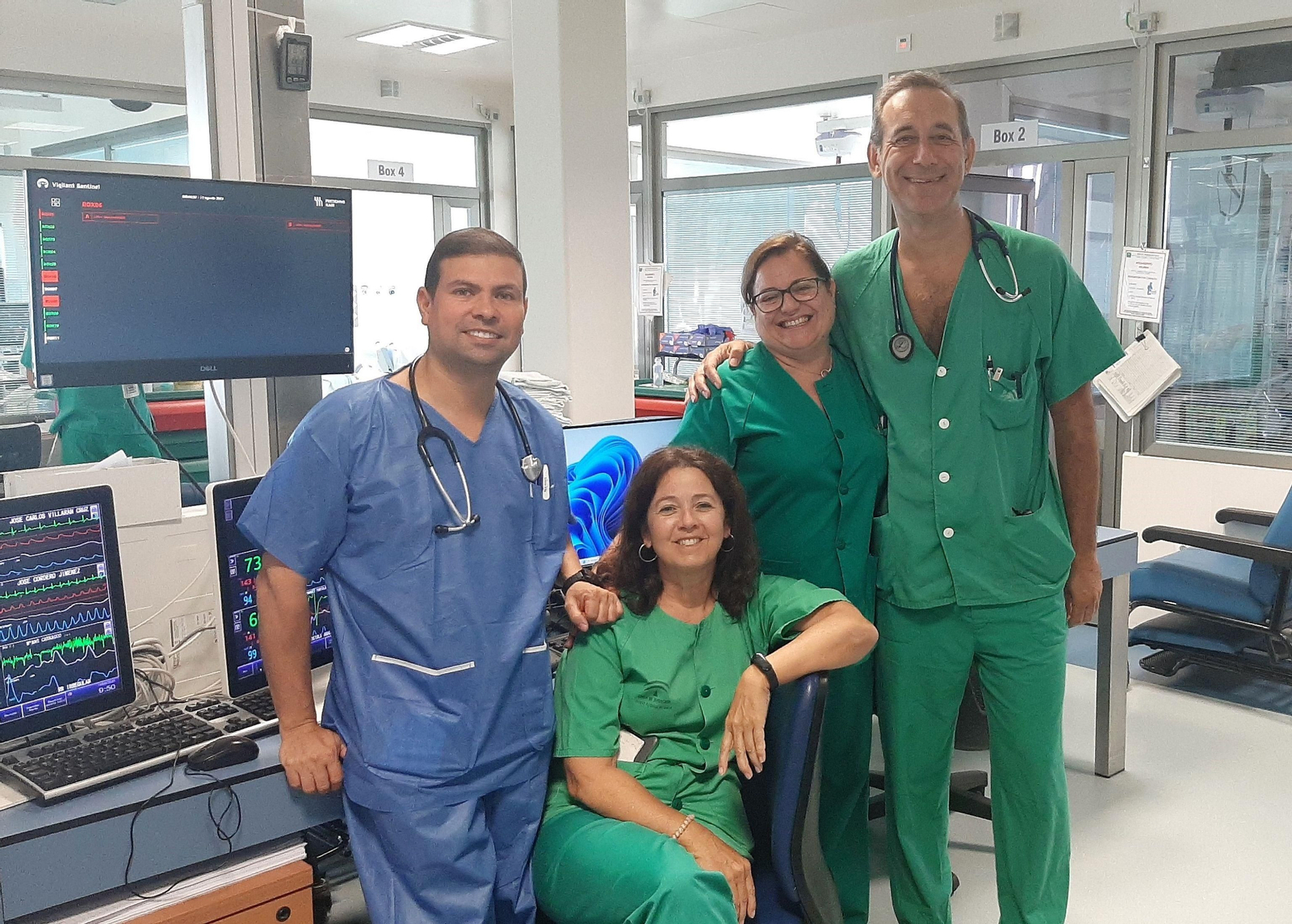 Profesionales de la UCI del Hospital Infanta Elena de Huelva