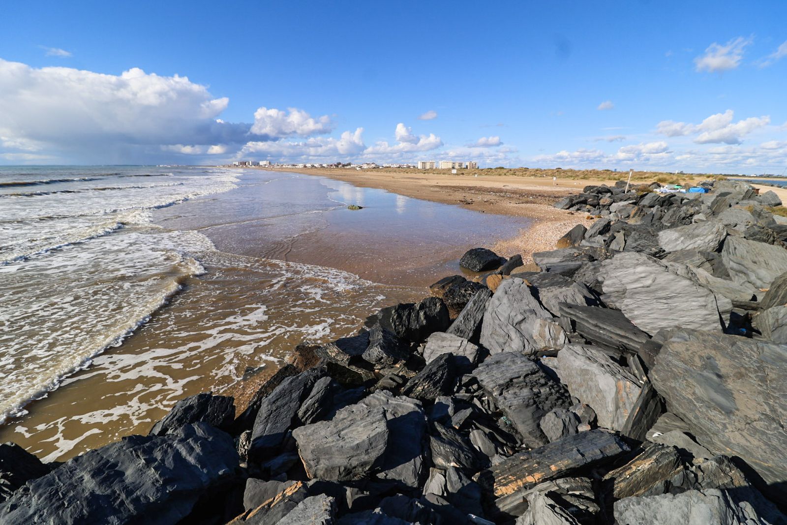 Fotos de la playa de Punta Umbría tras las últimas borrascas