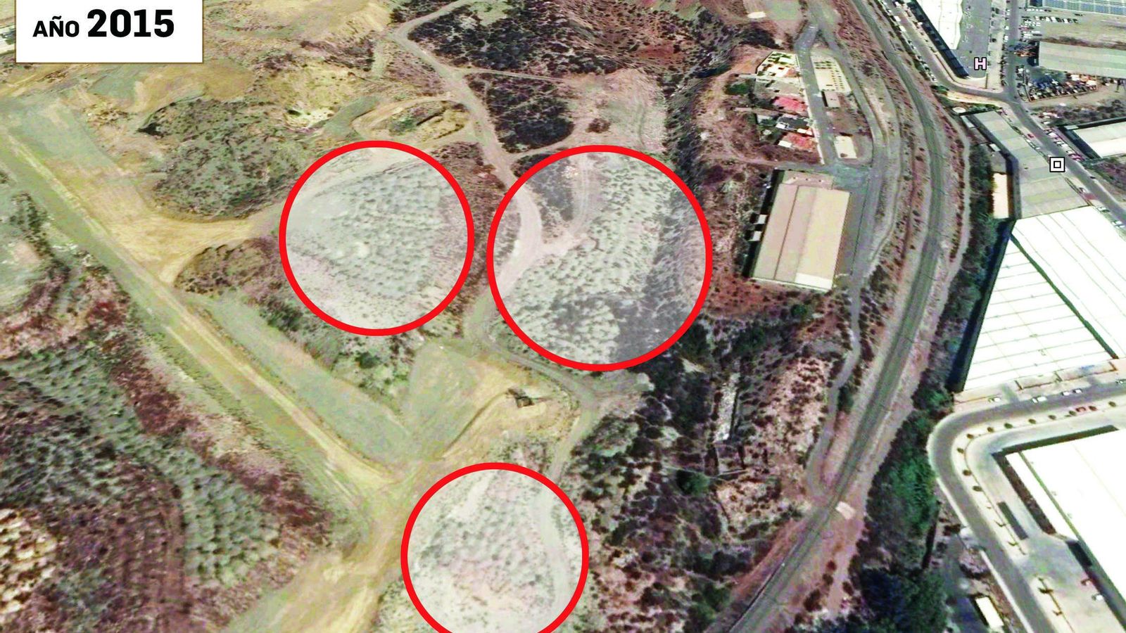 El mismo espacio, ya con vertidos ilegales en 2015