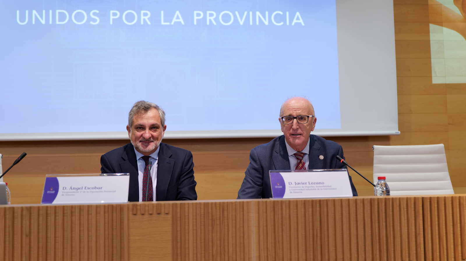 Ángel Escobar y Javier Lozano en la presentación.