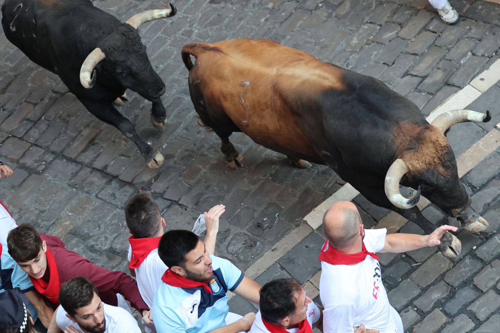 Cuarto encierro de los sanfermines con toros de Fuente Ymbro