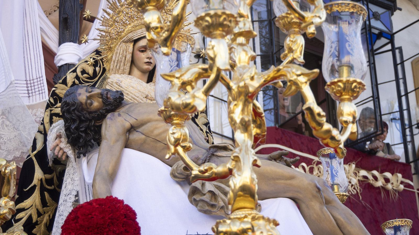 Una imagen de la Hermandad del Baratillo en la Semana Santa de Sevilla 2023.