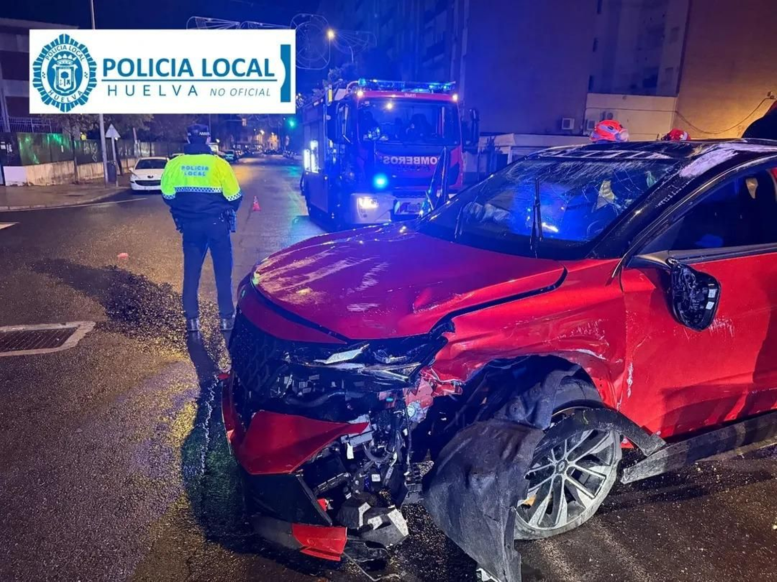 El coche accidentado.