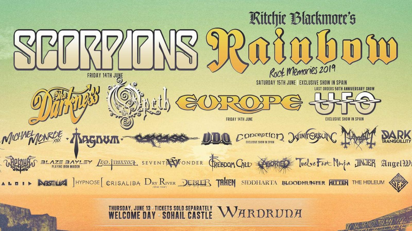 Cartel del impresionante Rock the Coast de Fuengirola.