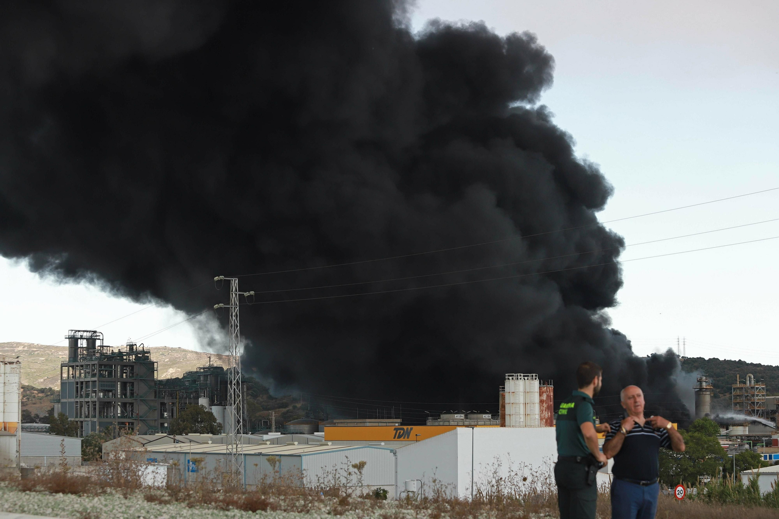 Una imagen del incendio de Indorama.