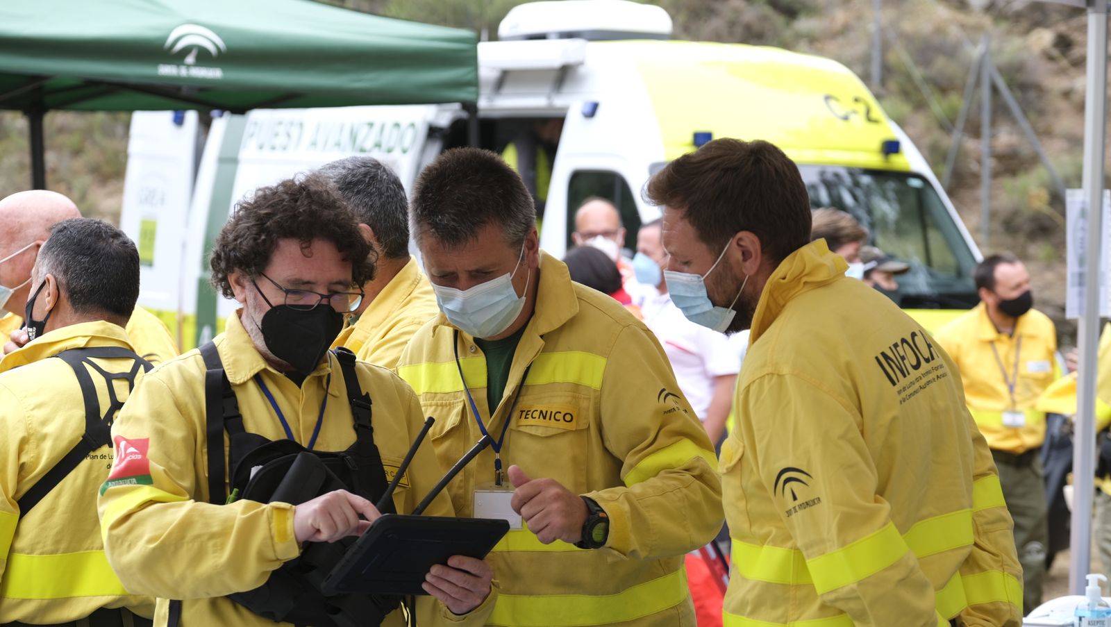 Fotogalería simulacro incendio forestal. Parque periurbano de Castala. Berja (Almería)