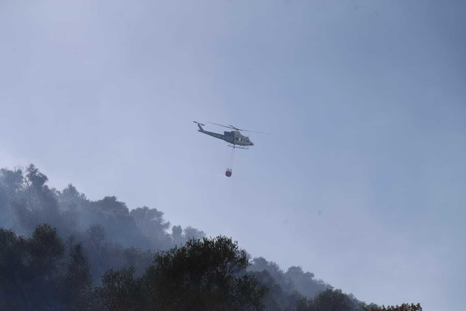 Incendio en la cornisa de Gelves