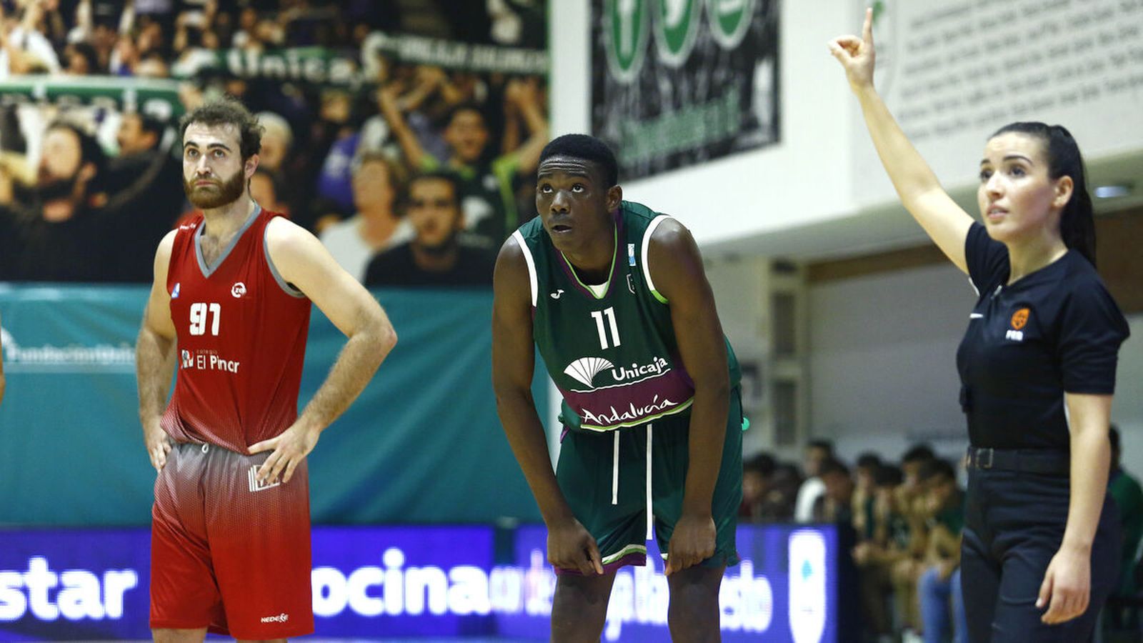 Victory Onuetu, con el Unicaja esta temporada.