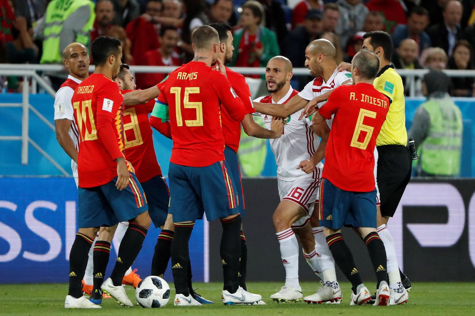 Las imágenes del España-Marruecos