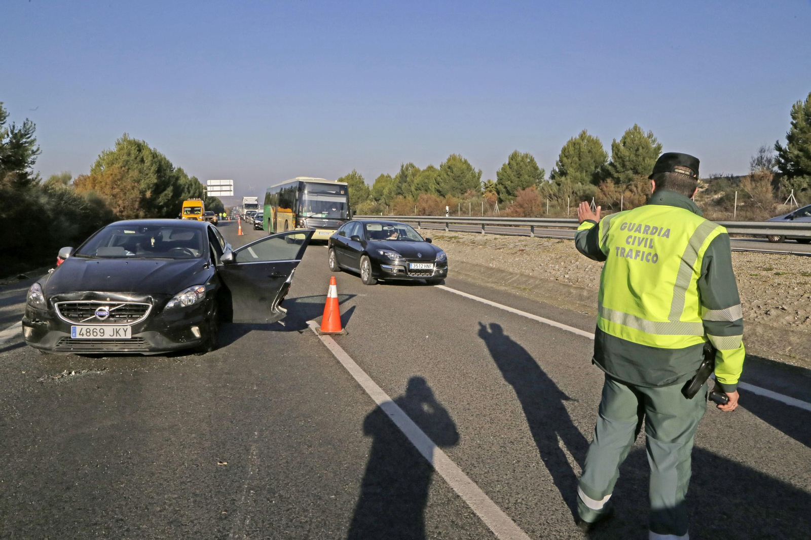 Accidente multiple en la ctra. de Sanlucar en dirección a Jerez