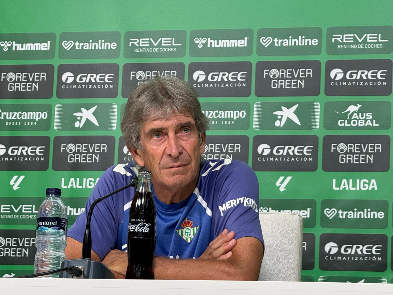 Pellegrini, en rueda de prensa.