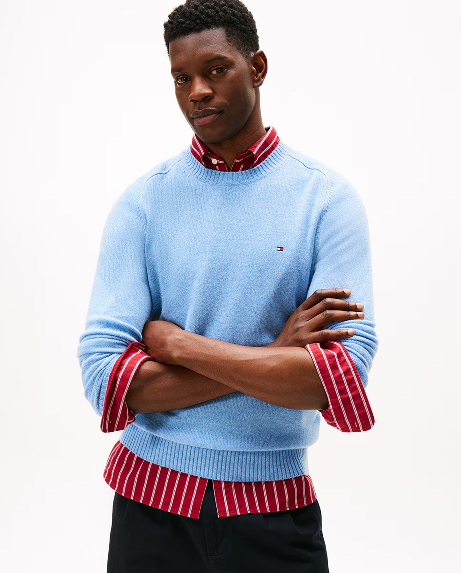 Jersey liso con cuello redondo Tommy Hilfiger