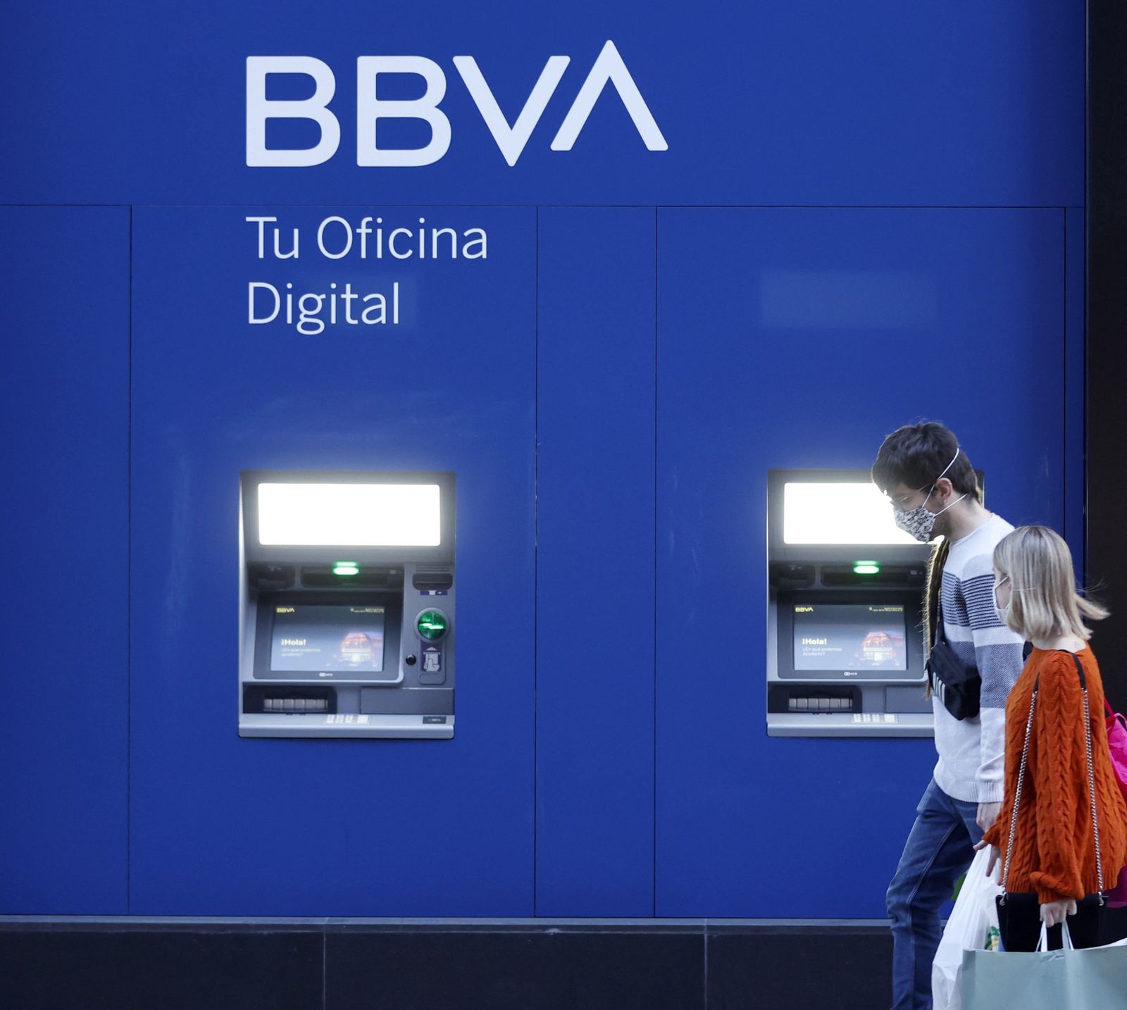 Una oficina digital del banco BBVA en Bilbao.