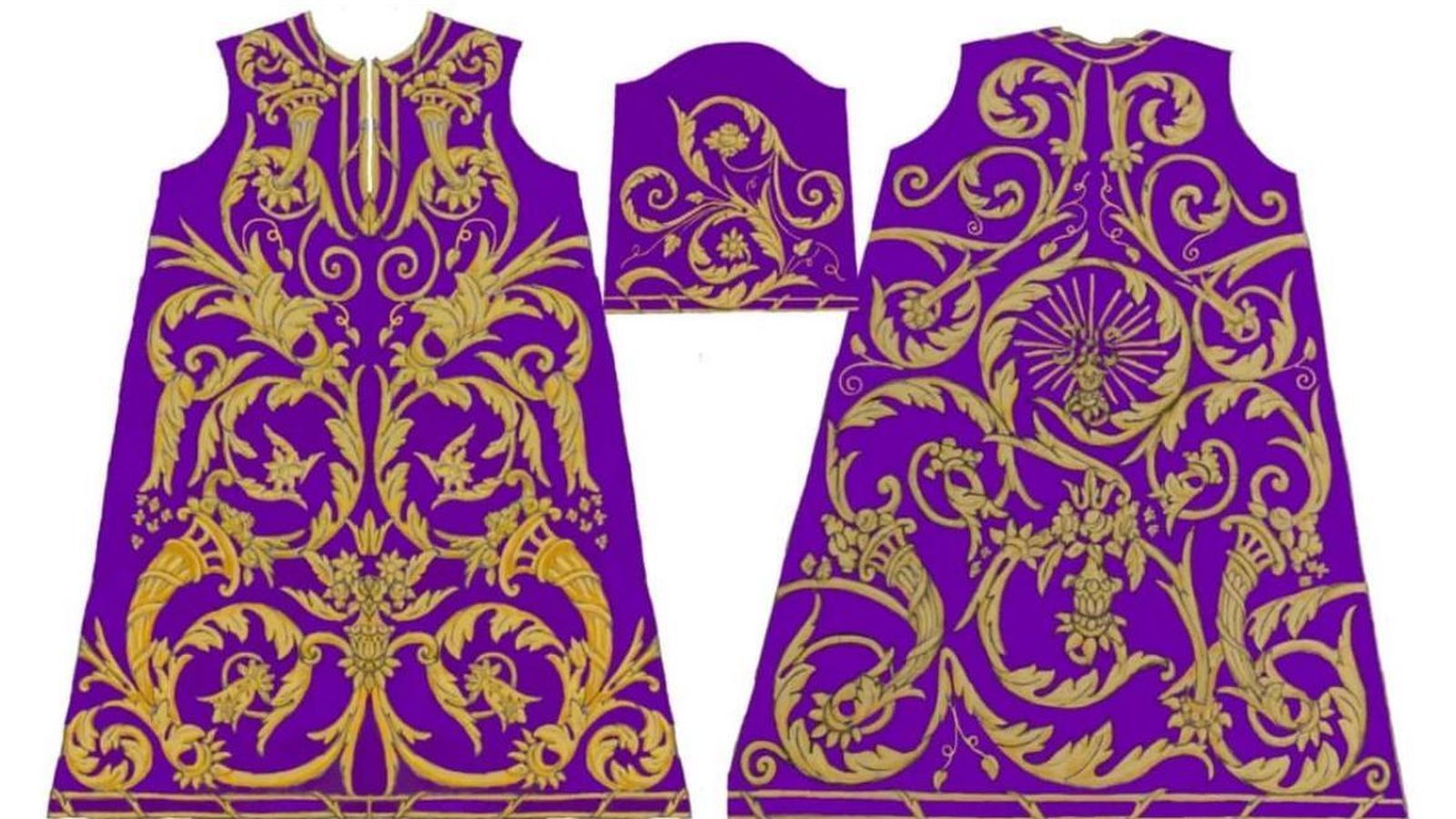 El diseño de la futura túnica de Jesús Nazareno