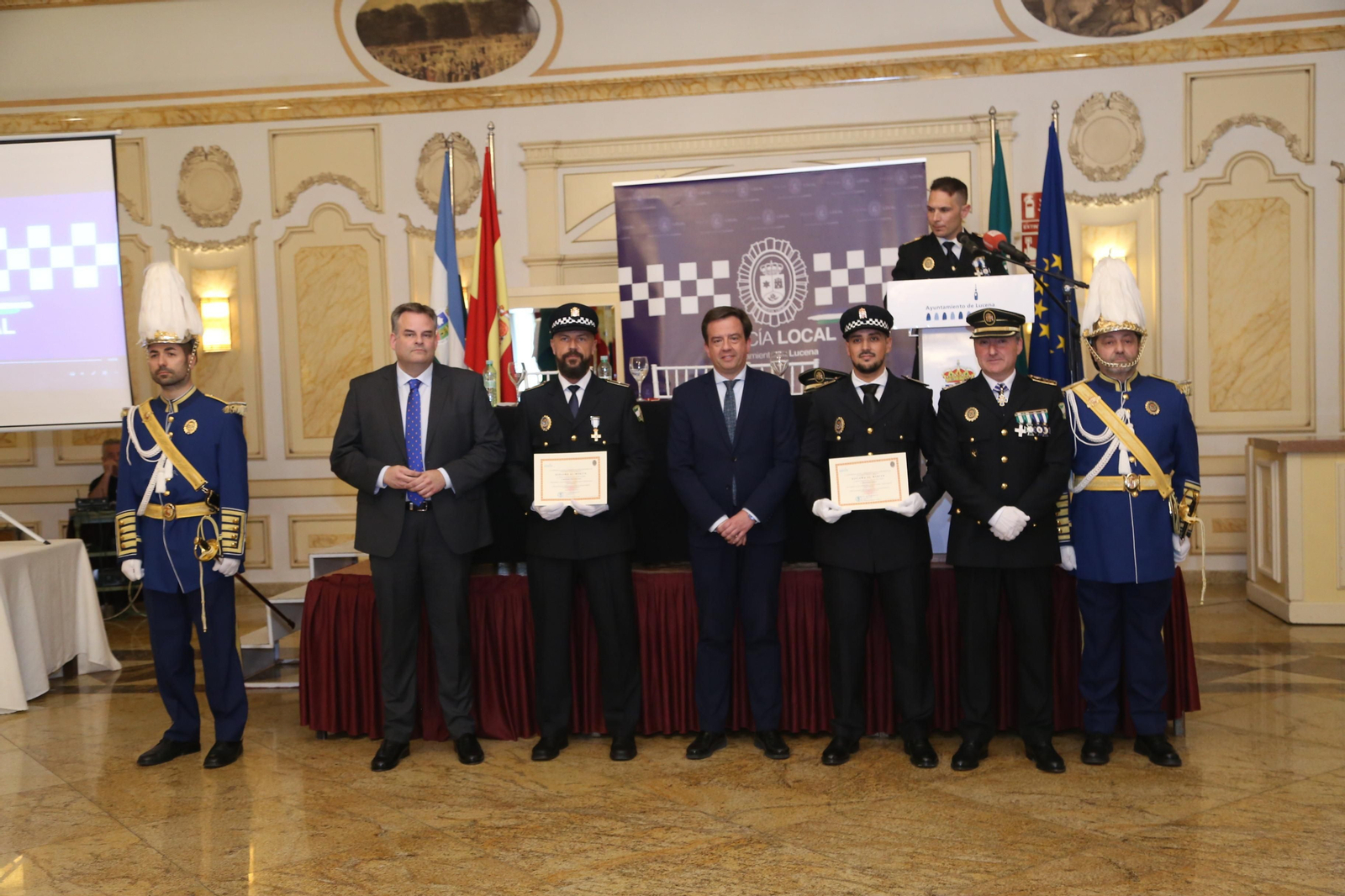 La celebración de San Jorge, patrón de la Policía Local de Lucena, en imágenes