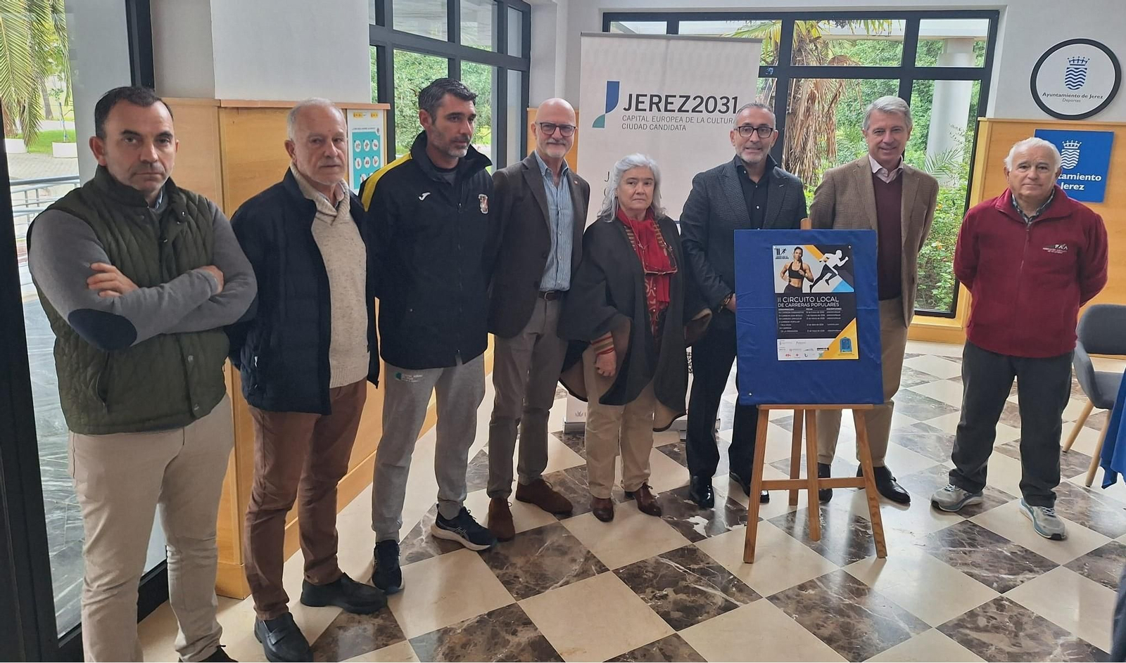 La sede de Jerez 2002 ha sido el escenario de la presentación del segundo circuito local de carreras populares.