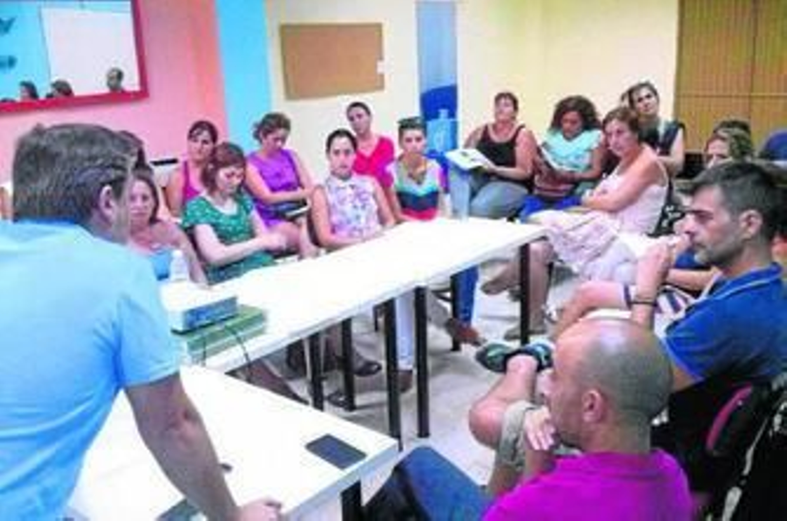 Miembros de la asociación PAO en la reunión de ayer.