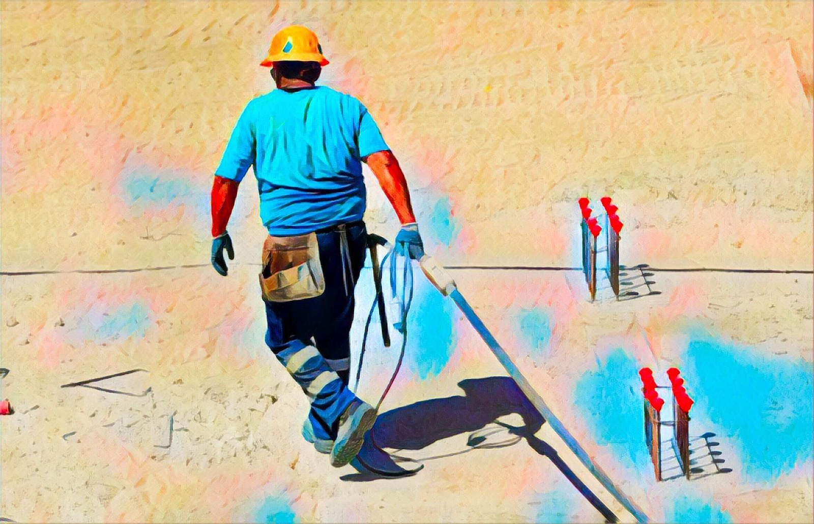Los trabajos en la construcción son de los más afectados por el calor.