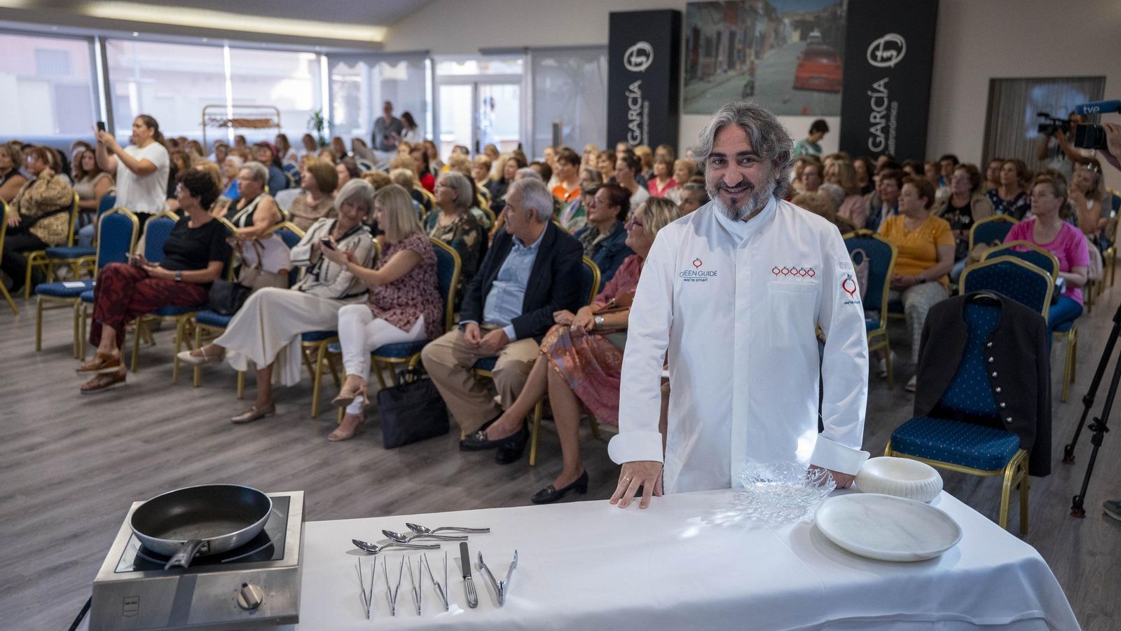 Tony García realizó un showcooking, con la berenjena como protagonista.