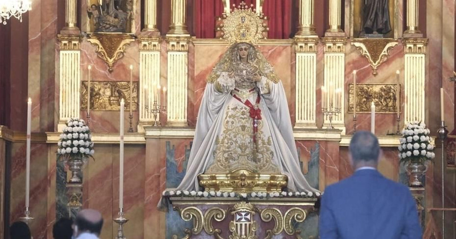 La Virgen de la Merced, durante la veneración del pasado mes de mayo.