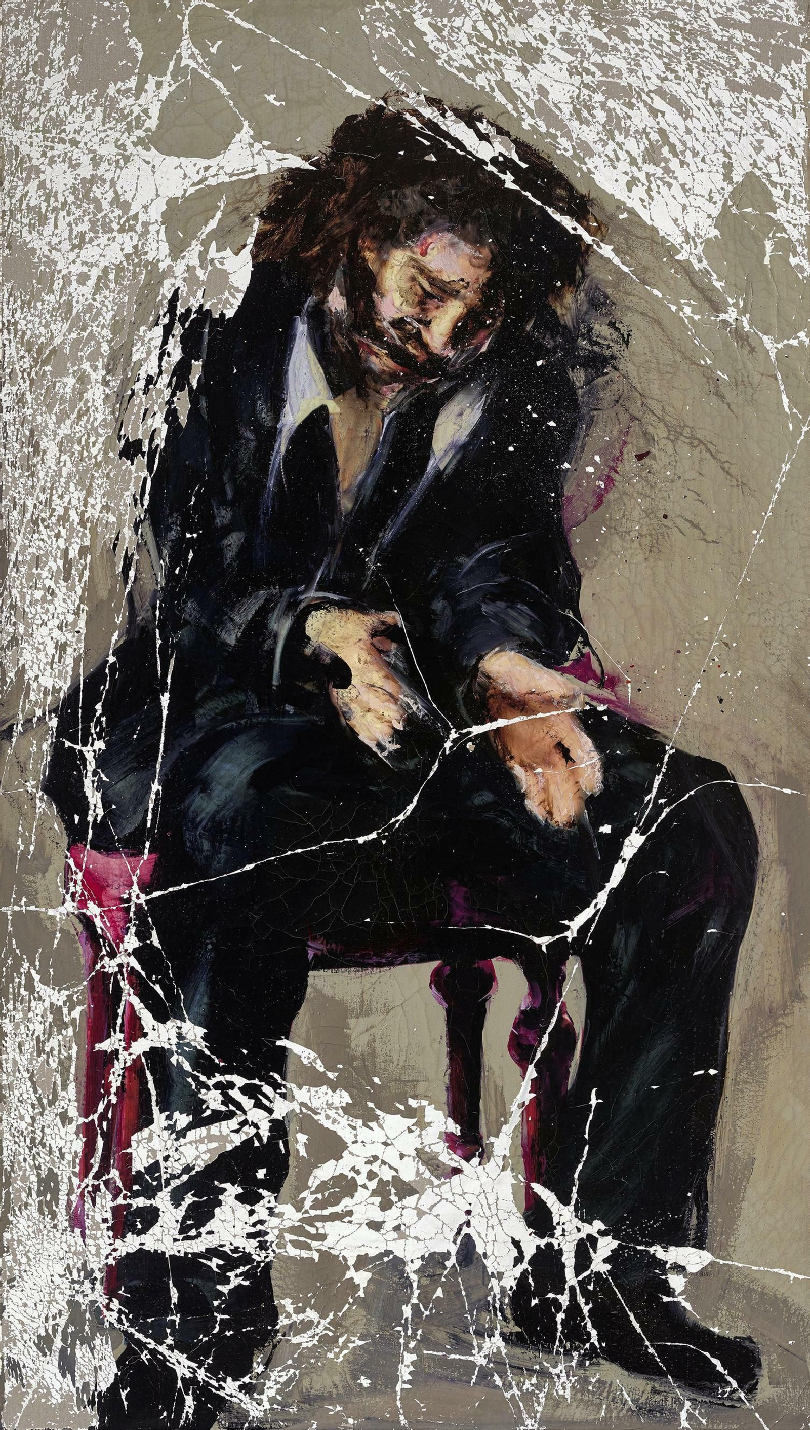 'Camarón', obra en técnica mixta de Lita Cabellut.