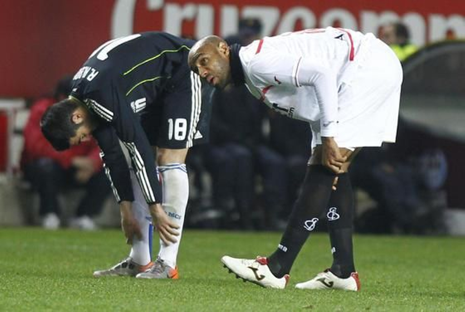 El Sevilla pierde 0-1 con el Real Madrid en la ida de las semifinales de la Copa del Rey. / Antonio Pizarro
