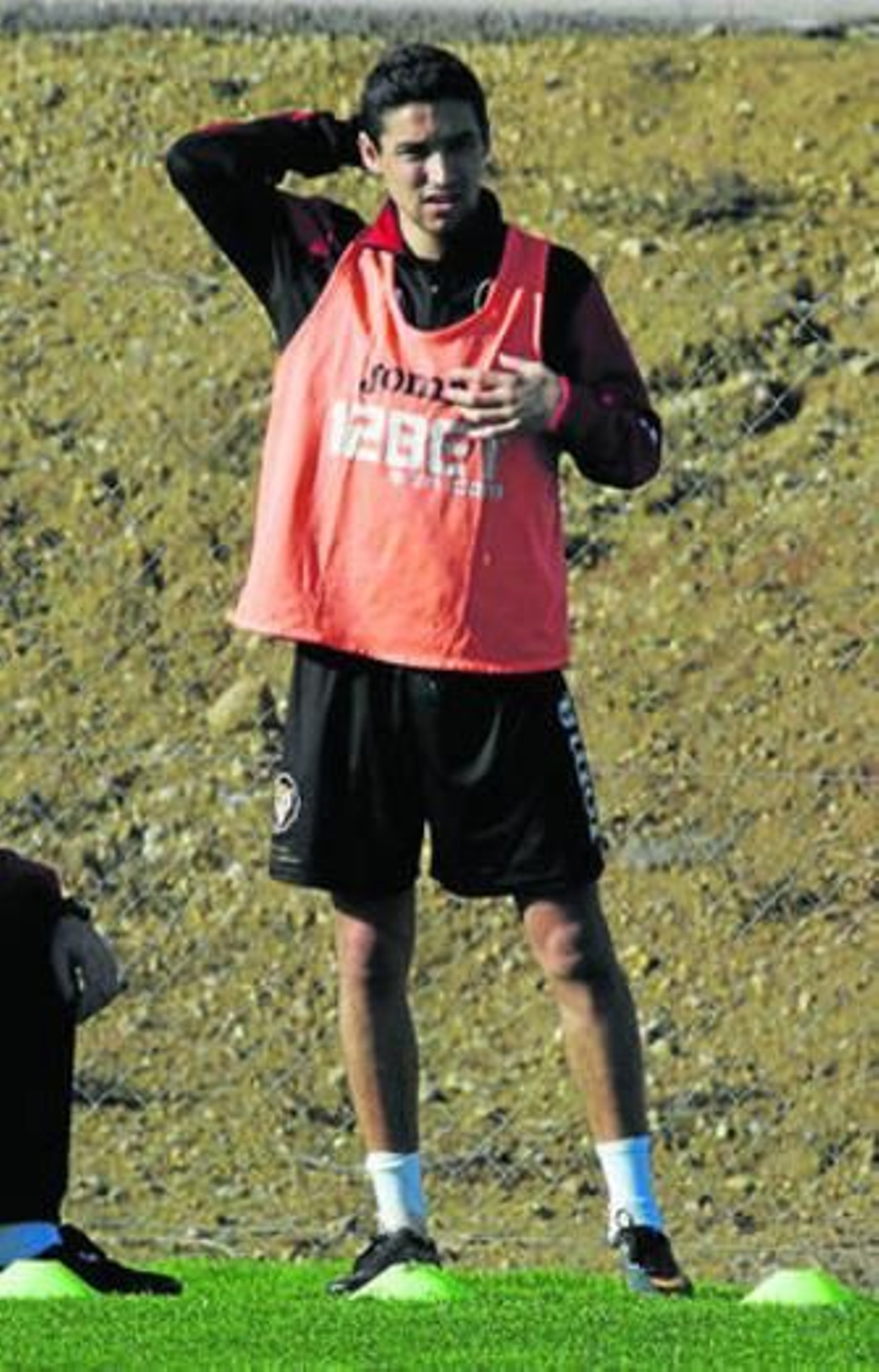 Jesús Navas, durante un receso en la sesión de ayer.