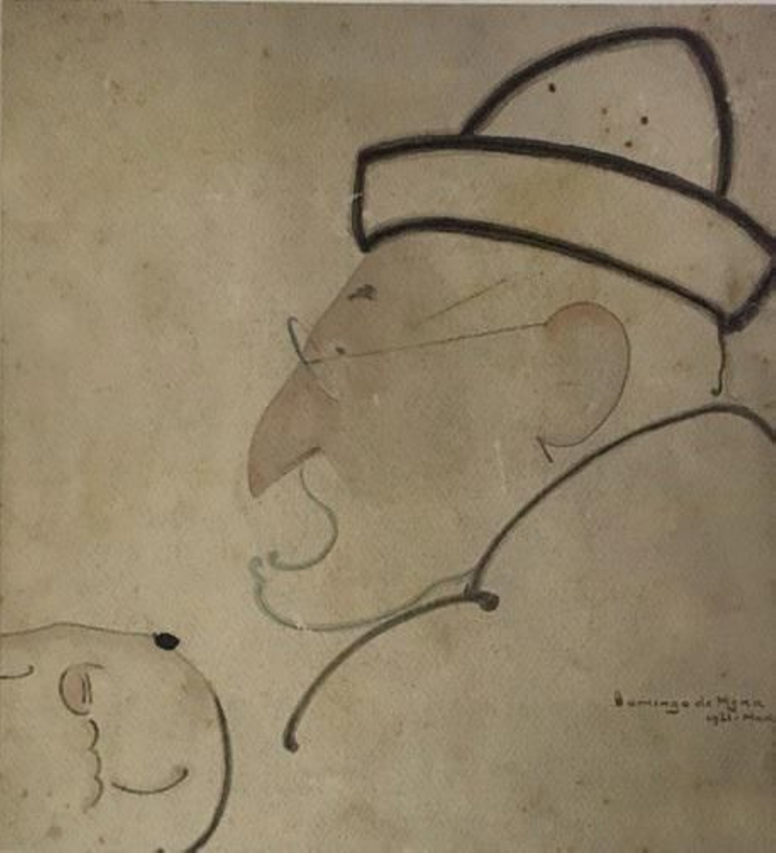 Caricatura de Unamuno.