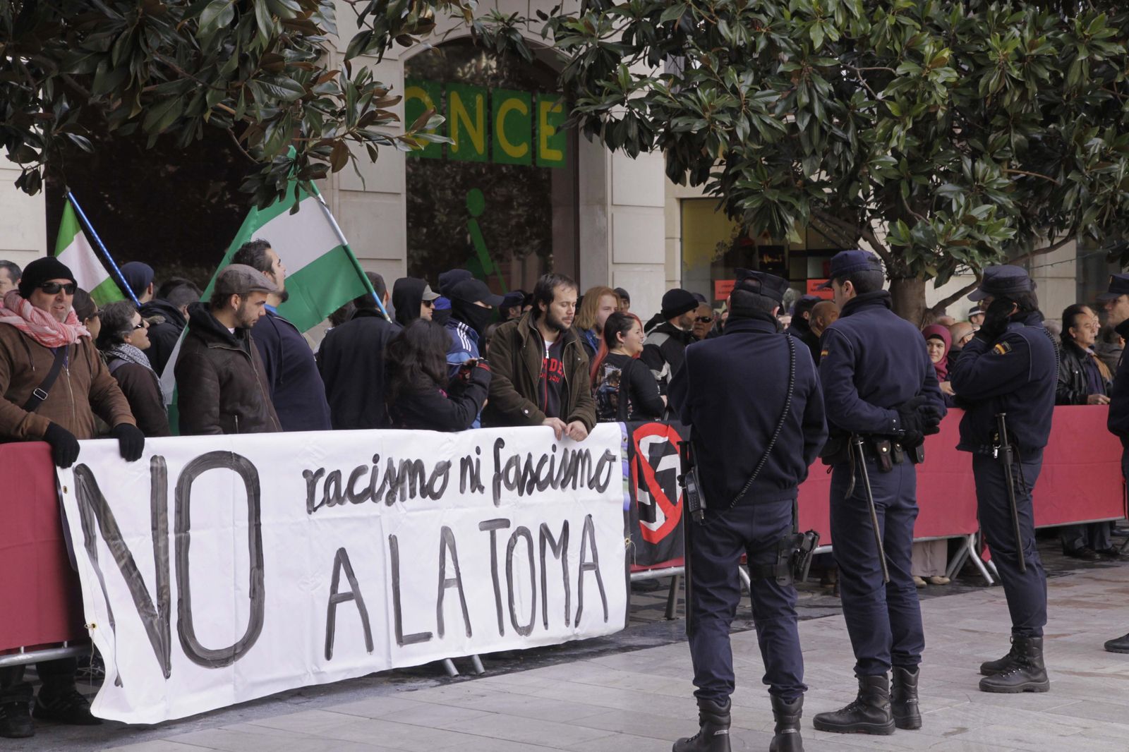 Imagen de archivo de unos manifestantes durante la celebración del Día de la Toma de Granada