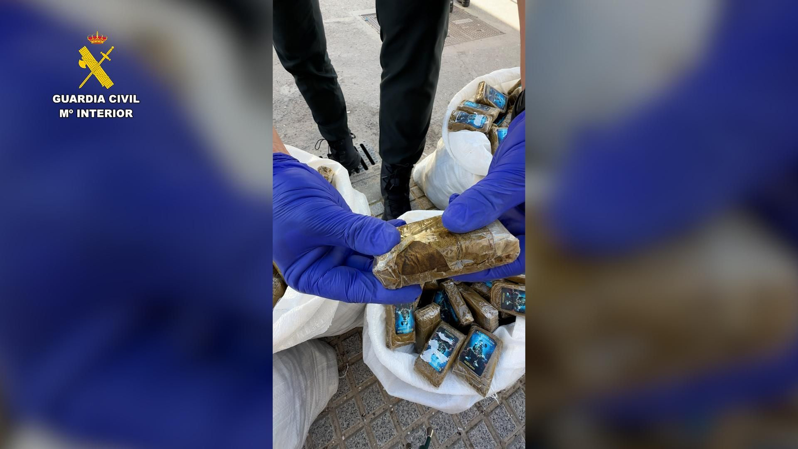 Droga incautada tras darse a la fuga en un control de la Guardia Civil en Bornos.