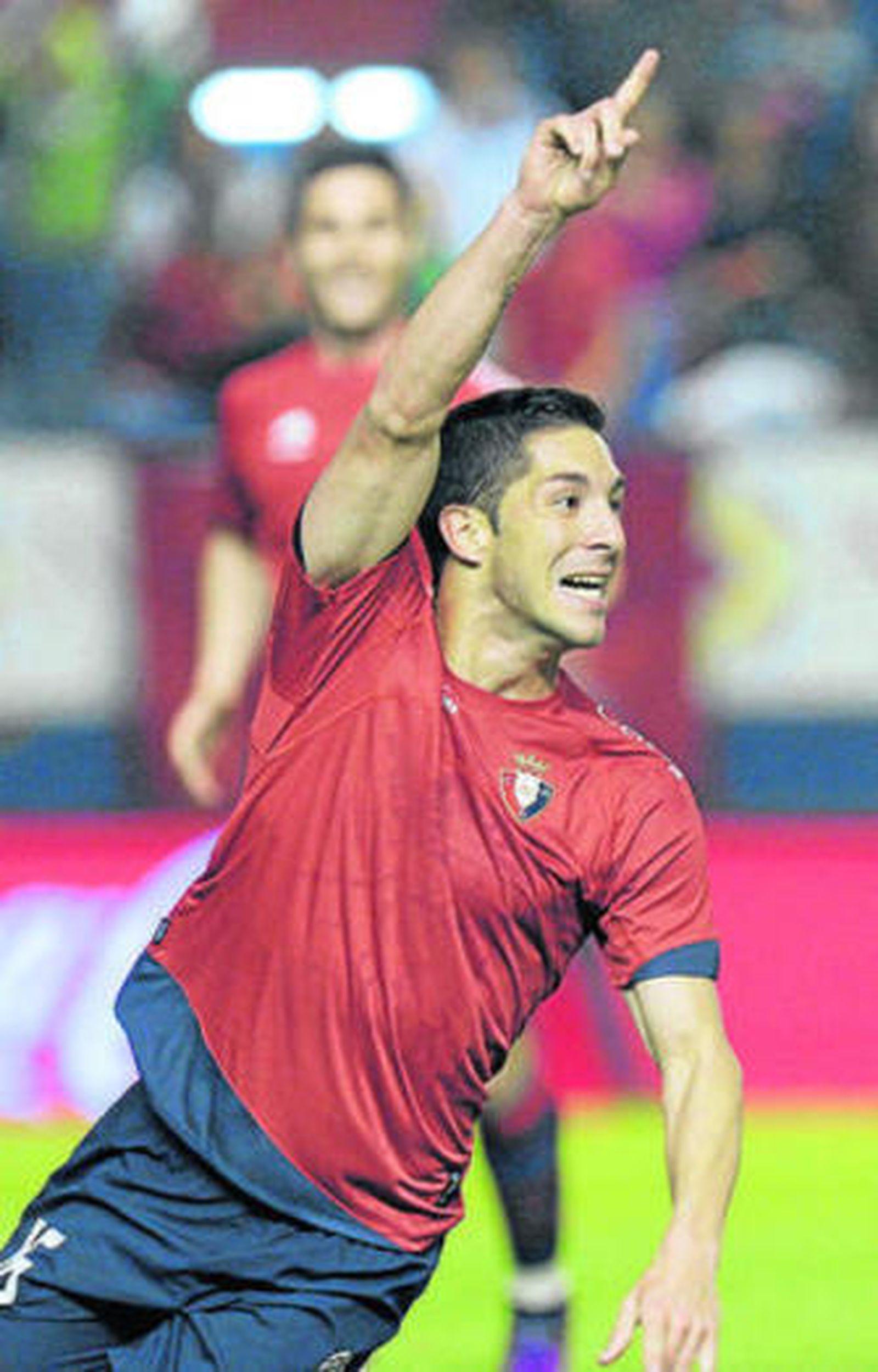 Cejudo festeja el 1-0 ante el Valencia.