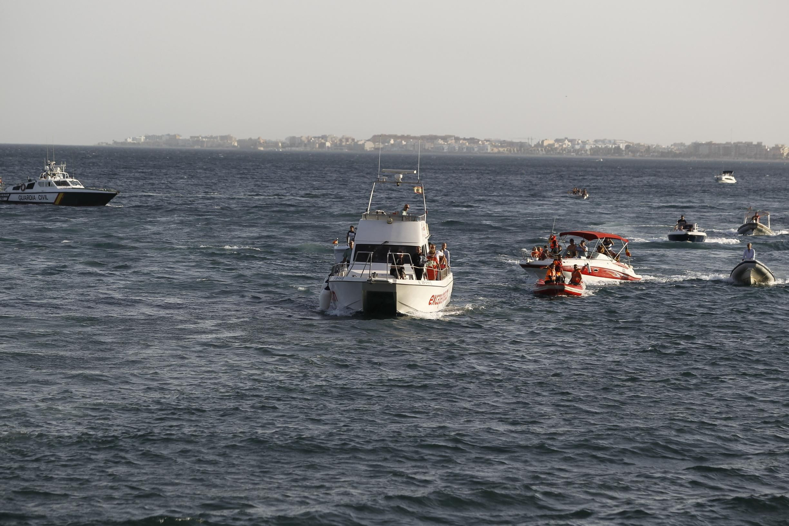 Las imágenes de la procesión de la Virgen del Carmen en Aguadulce