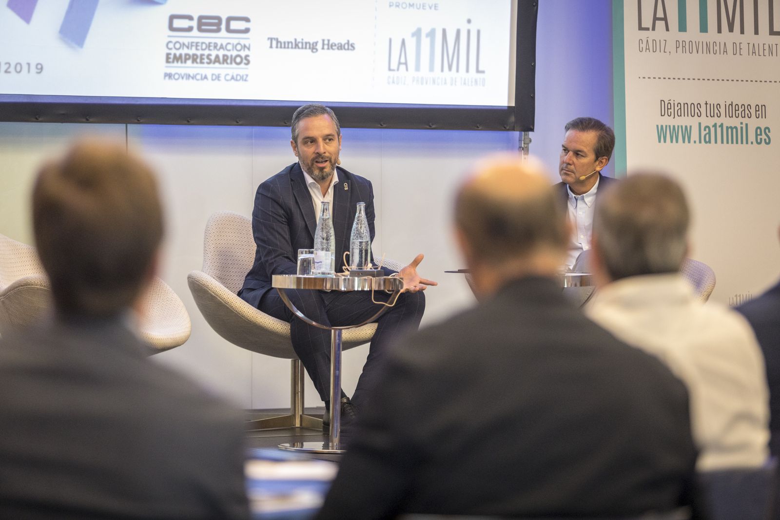 El consejero de Hacienda, esta mañana en Cádiz