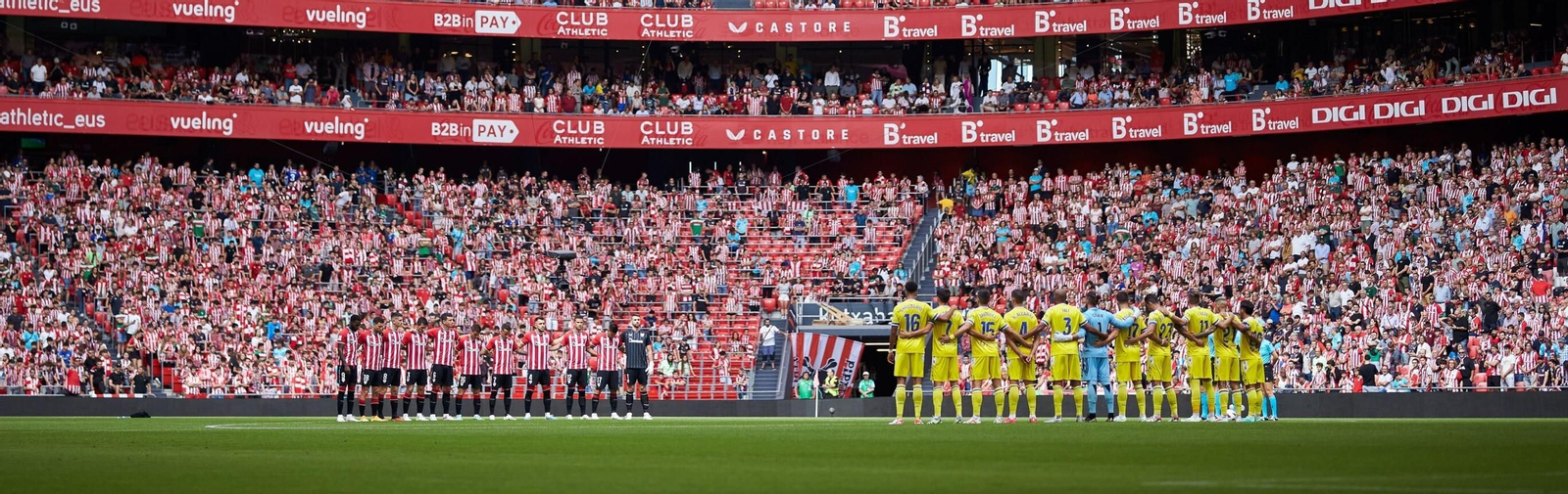 Formaciones del Cádiz y el Athletic antes del partido. Formaciones del Cádiz y el Athletic antes del partido.