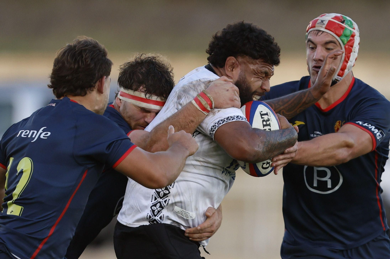 España-Fiyi de rugby en Málaga, en fotos
