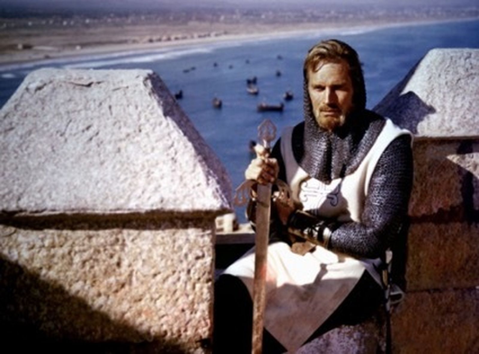 El actor Charlton Heston en su interpretación de El Cid.