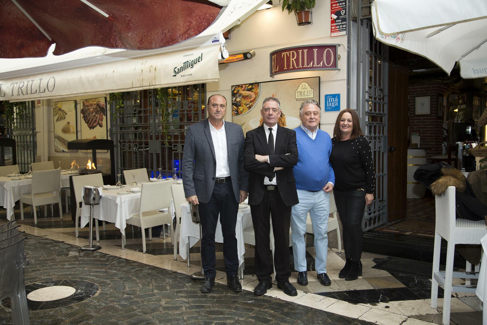De derecha a izquierda, Dioni Prieto, Nono Medina,  Antonio Herrera y Juan Luis Pinto.