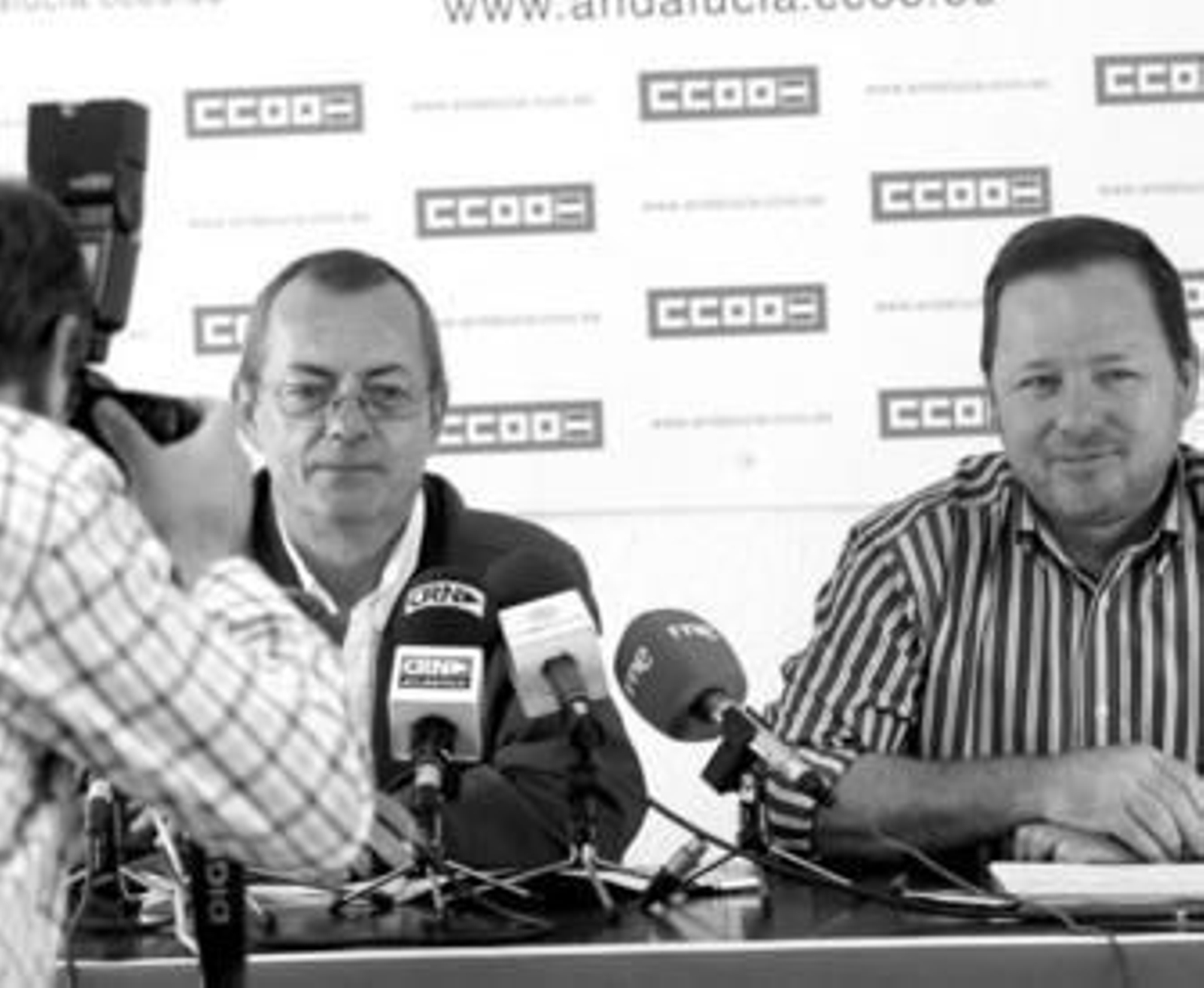José Delgado y Jesús María Larrarte, ayer en rueda de prensa.
