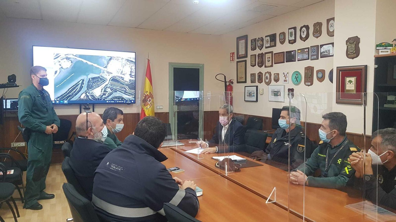 Reunión de coordinación de la búsqueda del desaparecido de San Fernando.